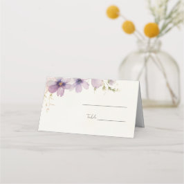 パステルブルー結婚コスモス花座席表 プレイスカード