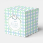 パステルブルー緑のロッキングウズクレスト赤ちゃんシャワー フェイバーボックス (裏面サイド)