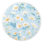 パステルブルー美しい セラミックノブ (正面)