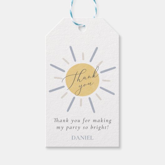 パステルブルー1stトリップザのまわりにサンギフトラベル ギフトタグ (正面)