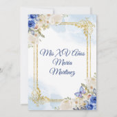 パステルブルー4キンセニェラメキシコ招待状 招待状 (裏面)