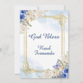 パステルブルー4 メキシカンガール トレス アニョス インビテーション (裏面)