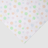 パステルブルー、グリーン、オレンジ、イエロー、ピンクのドット 薄葉紙 (詳細)