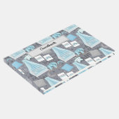 パステルブルー&グレーベビー子供部屋シーン ゲストブック (コーナー)