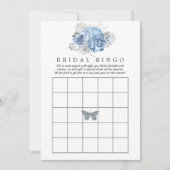 パステルブルー&シルバーヴィンテージバラブライダルシャワー 招待状 (正面)