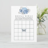 パステルブルー&シルバーヴィンテージバラブライダルシャワー 招待状 (スタンド正面)