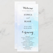 パステルブルー&パープルきらめく結婚式 プログラム (正面/裏面)