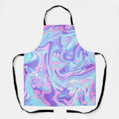 パステルブルー&パープルマーブルリキッドテクスチャ エプロン (正面)