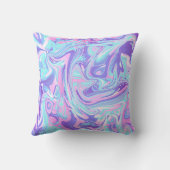 パステルブルー&パープルマーブルリキッドテクスチャ クッション (裏面)