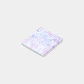 パステルブルー&パープルマーブルリキッドテクスチャ ポストイット (アングル)