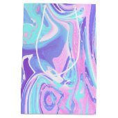 パステルブルー&パープルマーブルリキッドテクスチャ ミディアムペーパーバッグ (裏面)