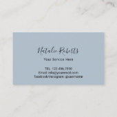 パステルブルー&ピンクハート美しいサロンスパロイヤリティ ロイヤリティカード (裏面)