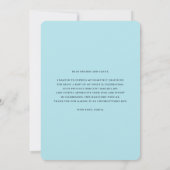 パステルブルー&ピンクヴィンテージバラ植物学 サンキューカード (裏面)