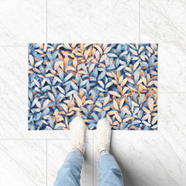 パステルブルー&ピーチ離れズ ドアマット