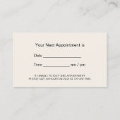パステルブルー&ベージュプロフェッショナルデンタルケア 予約カード (裏面)