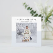 パステルブルー&ホワイトホリデモダンーズ | フォト シーズンカード (スタンド正面)