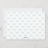 パステルブルー ホワイト ウェーブ レトロ フォト シーズンカード (裏面)