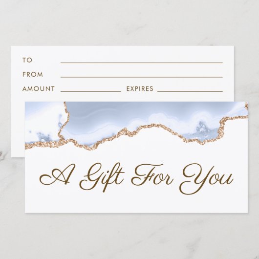 パステルブルーagateギフト券 (正面/裏面)