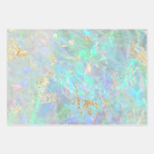 パステルブルーopalテクスチャデザイン ラッピングペーパーシート (正面3)