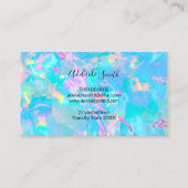 パステルブルーopalテクスチャフォトアポイントメントカード 名刺 (裏面)