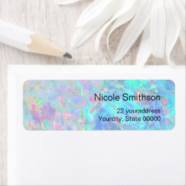 パステルブルーopal背景ラベル ラベル