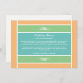 パステルブロック – トロピカルカラー結婚ズ詳細 エンクロージャーカード (正面/裏面)