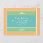 パステルブロック – トロピカルカラー – 日付を保存 案内ポストカード (正面)