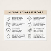 パステルブローズアフターケアPMUブローインストラクションCard (裏面)