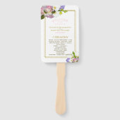 パステルブーケ春フローラ結婚式 プログラム ハンドファン (正面)