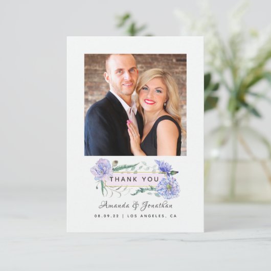 パステルプオニー結婚フローラ サンキューカード (スタンド正面)