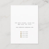 パステルプラスター抽象芸術ネックレスディスプレイビジネス 名刺 (裏面)