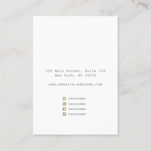 パステルプラスター抽象芸術ネックレスディスプレイビジネス 名刺 (裏面)