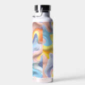 パステルプラスチック流体抽象芸術 ウォーターボトル (右面)