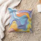 パステルプラスチック流体抽象芸術 クッション (ブランケット)