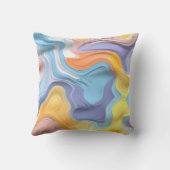 パステルプラスチック流体抽象芸術 クッション (裏面)
