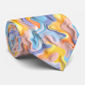 パステルプラスチック流体抽象芸術 ネクタイ (ロール)