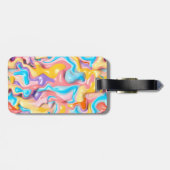 パステルプラスチック流体抽象芸術 ラゲッジタグ (裏面横)
