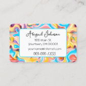 パステルプラスチック流体抽象芸術 名刺 (正面)