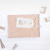 パステルプラッシュおもちゃかわいいベビーシャワーモノグラム ギフトタグ