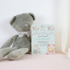 パステルプラッシュトイズバーチャルバースデーパーティー 招待状