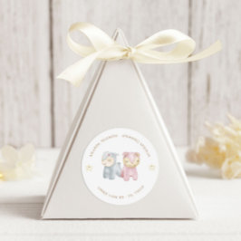 パステルプラッシュトイズベビーシャワー ラウンドシール