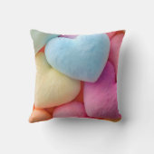 パステルプラッシュハート装飾用クッション アウトドアクッション (裏面)