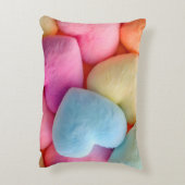 パステルプラッシュハート装飾用クッション アクセントクッション (裏面(縦))