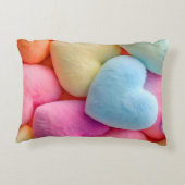 パステルプラッシュハート装飾用クッション アクセントクッション (裏面)