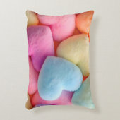 パステルプラッシュハート装飾用クッション アクセントクッション (正面(垂直))