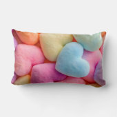 パステルプラッシュハート装飾用クッション ランバークッション (裏面)