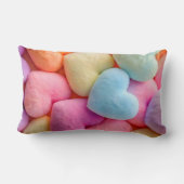 パステルプラッシュハート装飾用クッション ランバークッション (裏面)