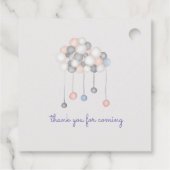 パステルプラッシュ玩具モノグラムパーソナライズされたベビーシャワー フェイバータグ (裏面)