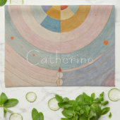 パステルプリズム：レインボーカラーホイール キッチンタオル (折り畳み)