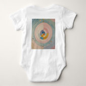 パステルプリズム：レインボーカラーホイール ベビーボディスーツ (裏面)